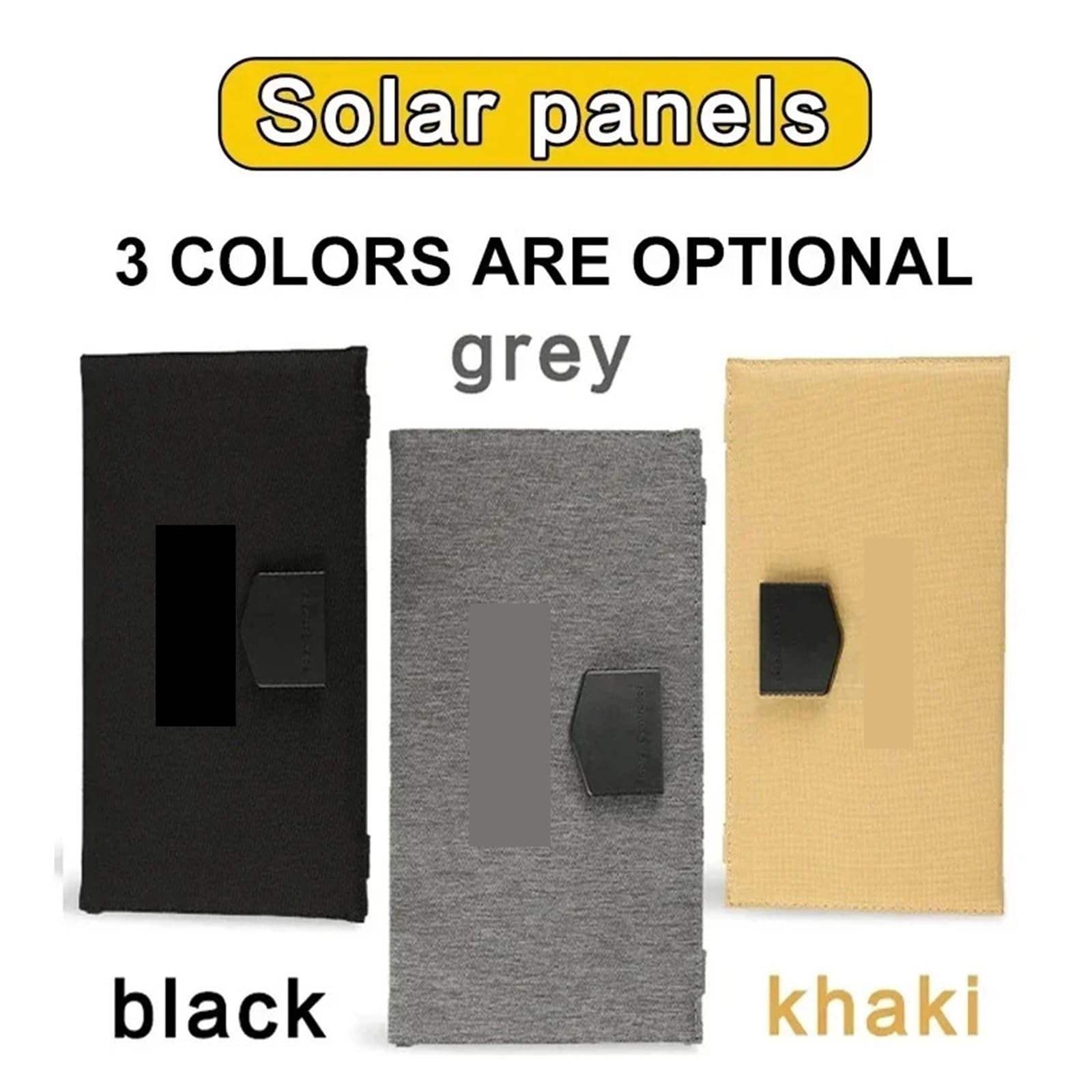 Pannelli solari, Caricabatterie Portatile Pieghevole Con Pannello Solare E Porta USB For La Ricarica A Batteria Solare Da Campeggio All'aperto(Gray)