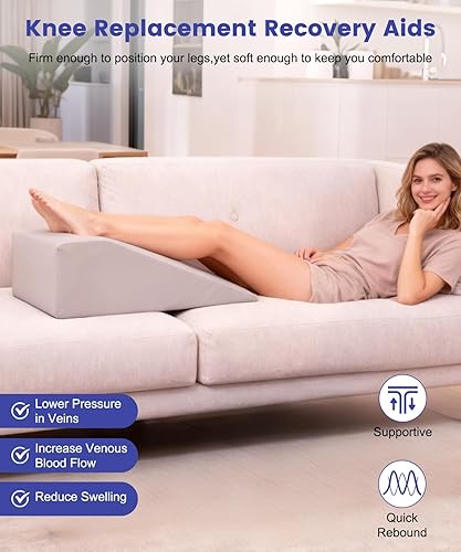 Miniatura 5 de Almohadas de elevación de piernas para después de la cirugía, equipo de recuperación de cirugía de rodilla de altura ajustable, ayudas de