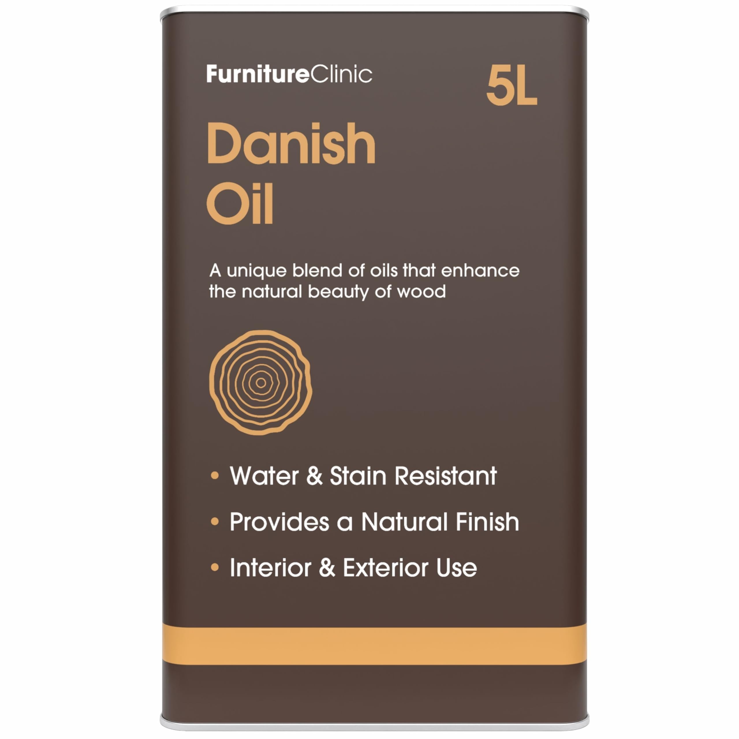 Furniture Clinic Danish Oil For Wood - Premium Finishing Oil To Enhance The Natural Beauty Of Oak, Pine & Wooden Worktop Surfaces - Seal & Protect For 5060202376964