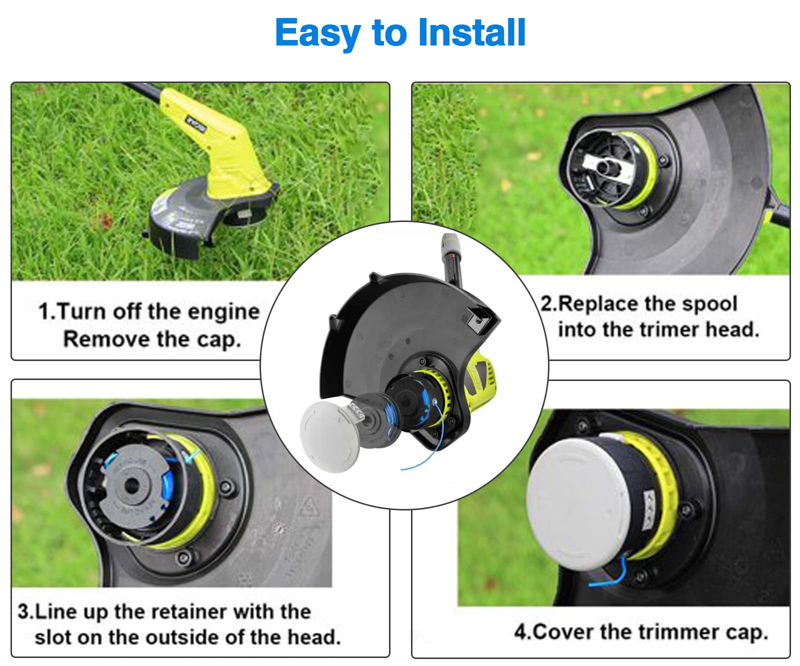 Snapklik.com : CMOOD AC14RL3A Trimmer String Replacement Spool Line ...