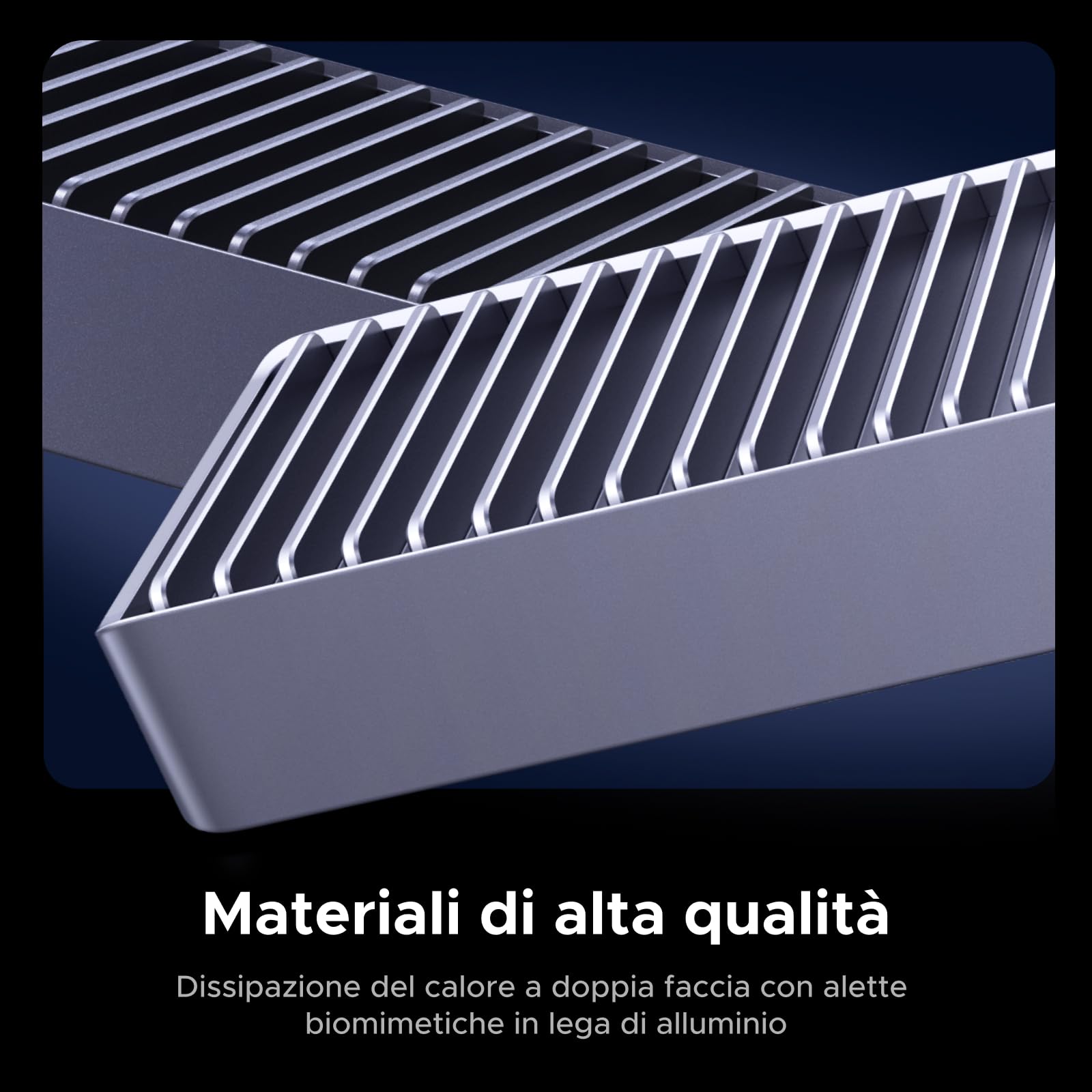 UGREEN Case per SSD M.2 NVMe 80 Gbps Dissipatore Termico in Alluminio Doppia Faccia Silenzioso Compatibile con Thunderbolt 5 4 USB4 USB 3.2 per MacBook Mac mini Mac Studio (Disco Rigido non Incluso)