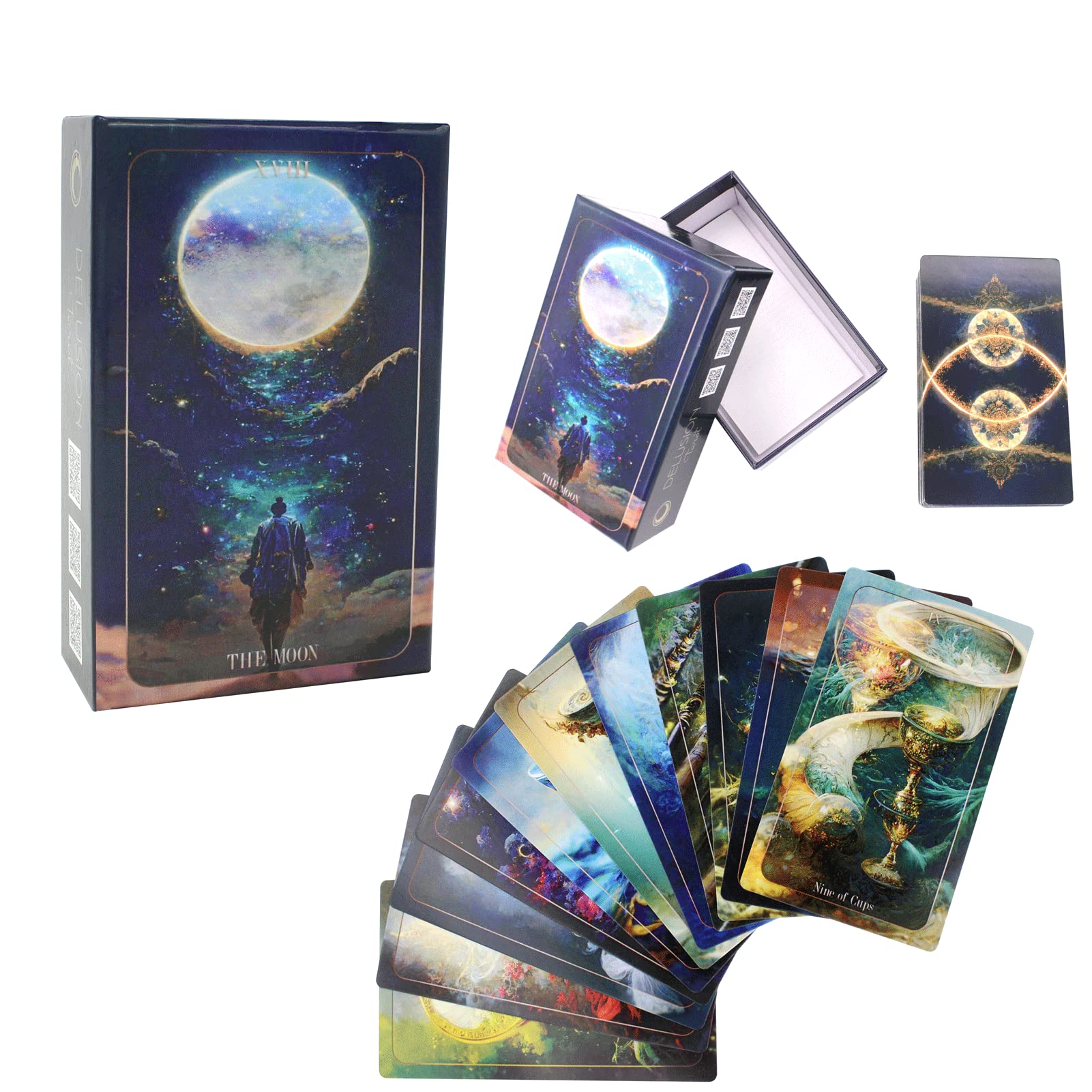 Amazon.co.jp: NUSHAO Delusion タロットデッキ|78枚のカード