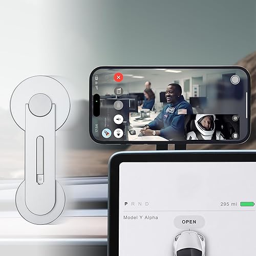 HOPON Soporte para teléfono Tesla Model 3 Modelo Y Soporte para teléfono MagSafe Soporte plegable de aluminio invisible para todos los teléfonos HOPON Soporte para teléfono Tesla Model 3 Modelo Y Soporte para teléfono MagSafe Soporte plegable de aluminio invisible para todos los teléfonos