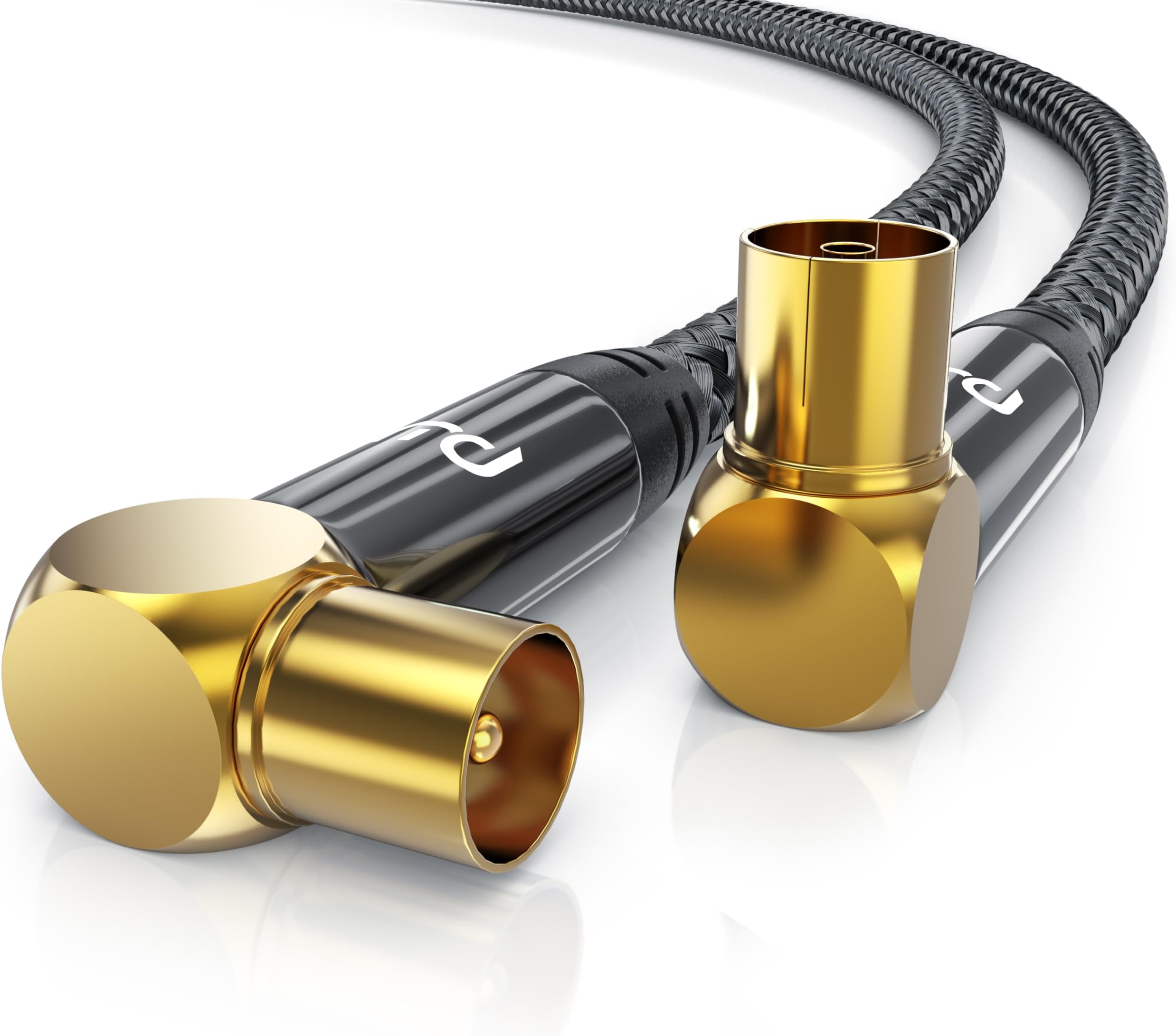 Câble D'antenne HDTV Poppstar - Mâle Droit Vers Femelle Coudé à 90°