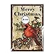 LUOEM Holiday Christmas Hanging Door Decorations Wooden Wall Sign Decorative Plaque Hanger (Merry Christmas)