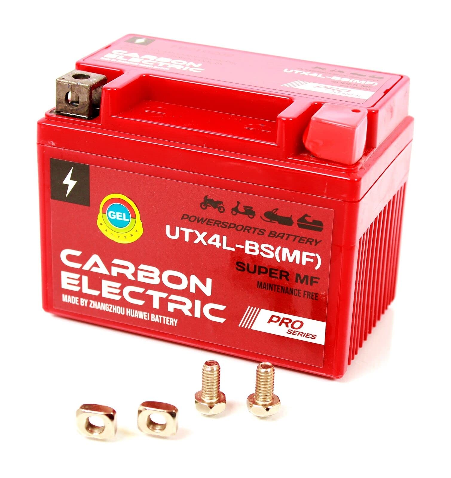 Gel Batterie YTX4L-BS Ersatz UTX4L-BS 12V 4Ah Carbon Electric wartungsfrei Roller Quad neu