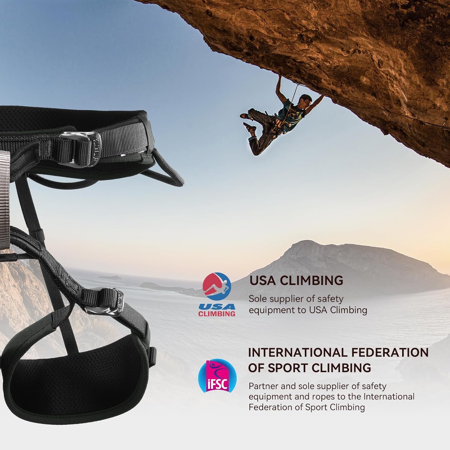 KAILAS B4 Rocking Climbing Harness Adjustable Roofing Harness Rescue Safety Harness Tree Climbing Harness Spikes