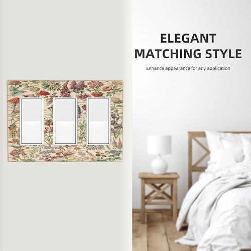 Vista 1099 de Cubiertas decorativas de salida de estrella de mar playera, tablero de madera azul de concha de mar de 1 banda, decoración individual GFCI, placa