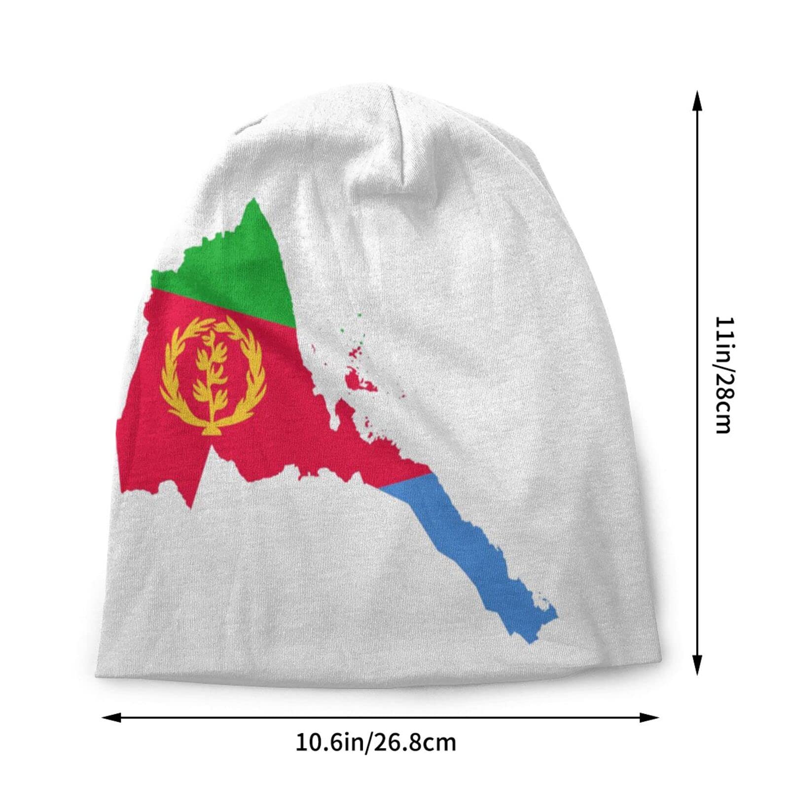 TZT Eritrean Flag map Beanie Hats Skull Cap Adult Knit Hat Soft Balaclava Baggy Hat Outdoor for Mens Womens