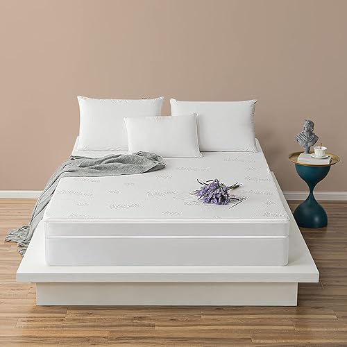 Miniatura 5 de Jet's Home Protector de colchón individual con cremallera, parte superior 360, extraíble y ajustable, impermeable, se adapta a la cubierta de