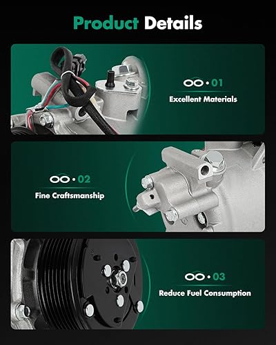 Miniatura 947 de SCITOO CO 10739C - Compresor de CA compatible con Honda Element 2.4L 2003 2004 2005 2006 2007 2008 2009 2010 2011