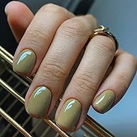 Vista 9 de Uñas postizas cuadradas cortas SWEKKE con pegamento de cobertura completa, color rosa degradado, uñas postizas con diseños de punta blanca, uñas S24