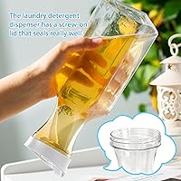 Vista 4 de Botella dispensadora de detergente para ropa 53oz con etiqueta, paquete de 4 dispensadores de detergente líquido, dispensador de detergente