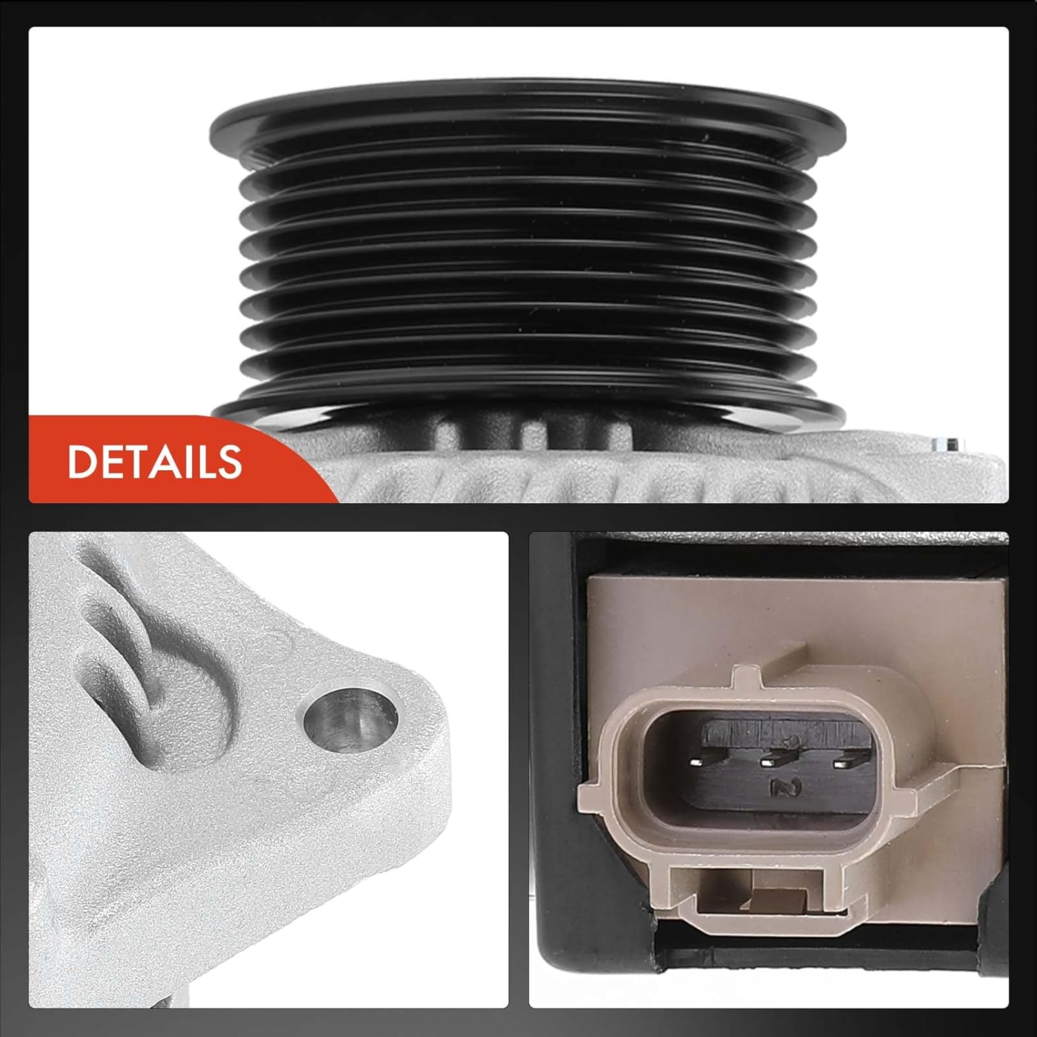 A-Premium Alternator Compatible with F-250 Super Duty F-350 Super Duty F-450 Super Duty F-550 Super Duty, 2011-2022, 6.7L 6.8L, 12V 150A/157A 8-Groove Pulley Clockwise