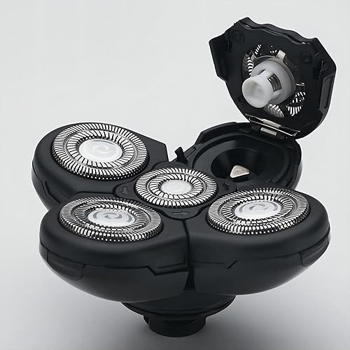 Miniatura 5 de Cabezas de repuesto para afeitadoras eléctricas para hombre, 5 en 1, reemplazables, alternativa, flotante, lavable, cabeza recortadora de cuchillas