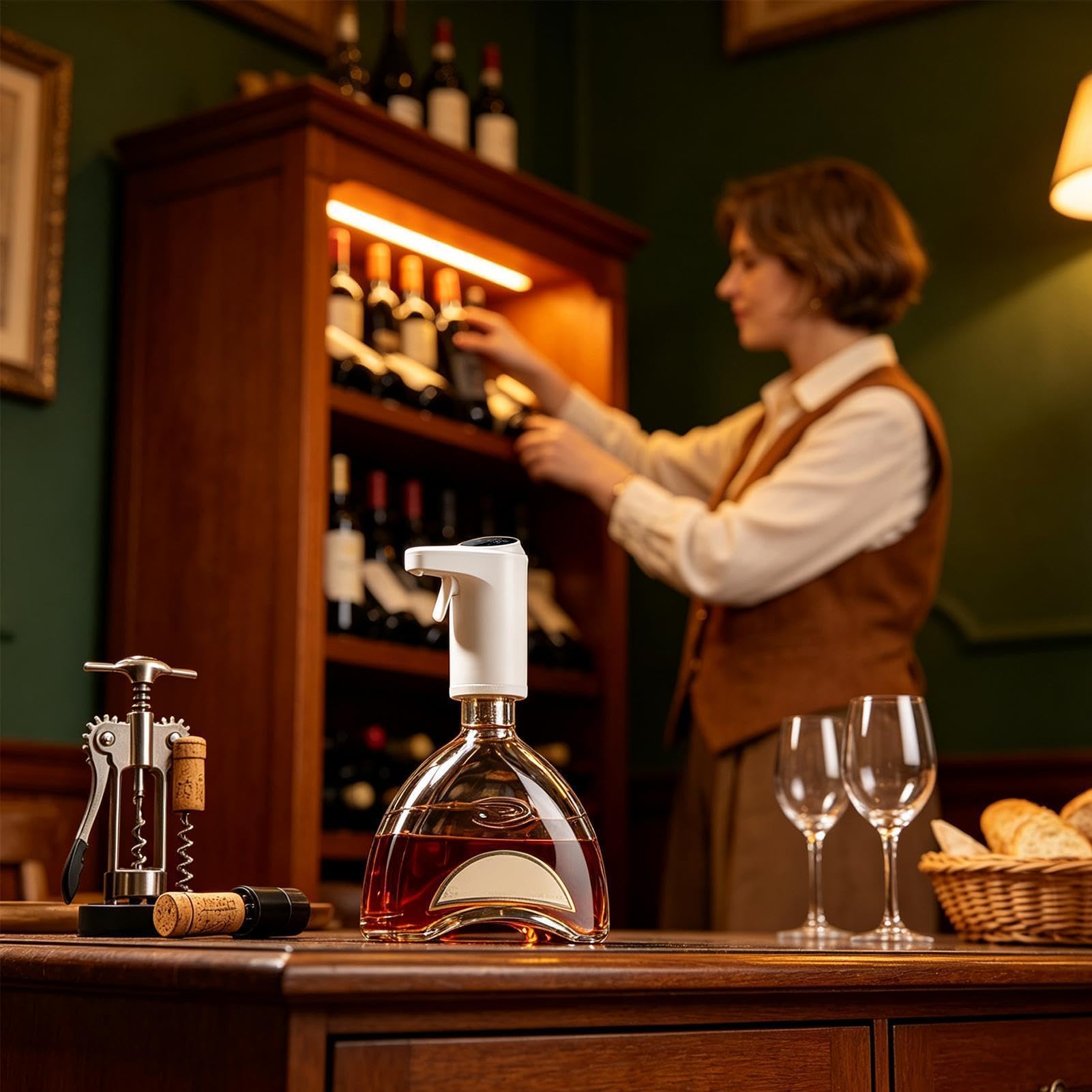 Dispensador Eléctrico Aireador de Vino Dispensador con Pico de Precisión