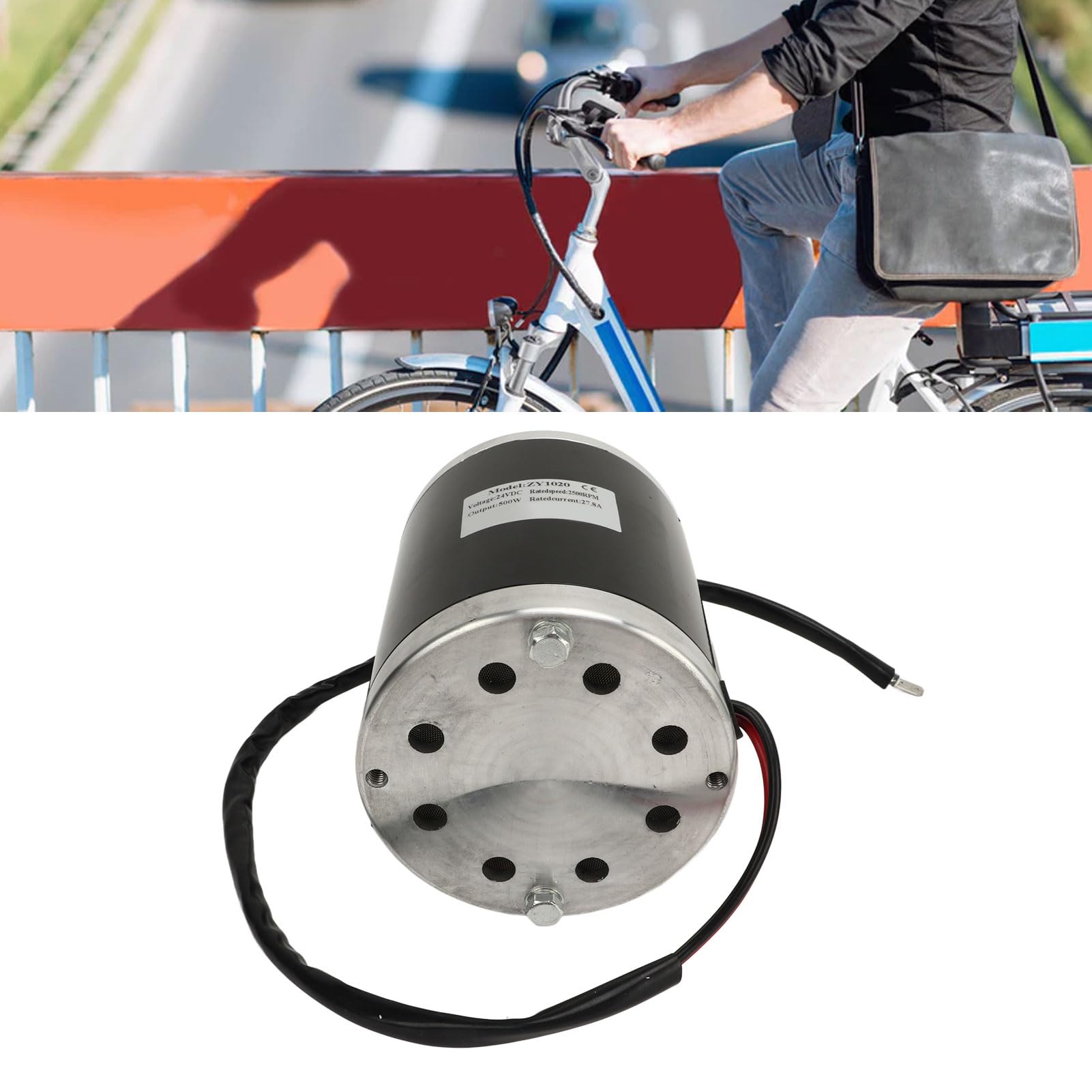 YWBL-WH Kit Controller Motore 24V 500W, Set di Conversione Bici Elettrica Ad Alte Prestazioni con Fili in Rame per gli Appassionati del Fai da Te