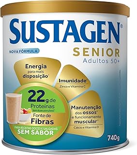 Sustagen Senior Complemento Alimentar 50+ Sem Sabor Lata 740g