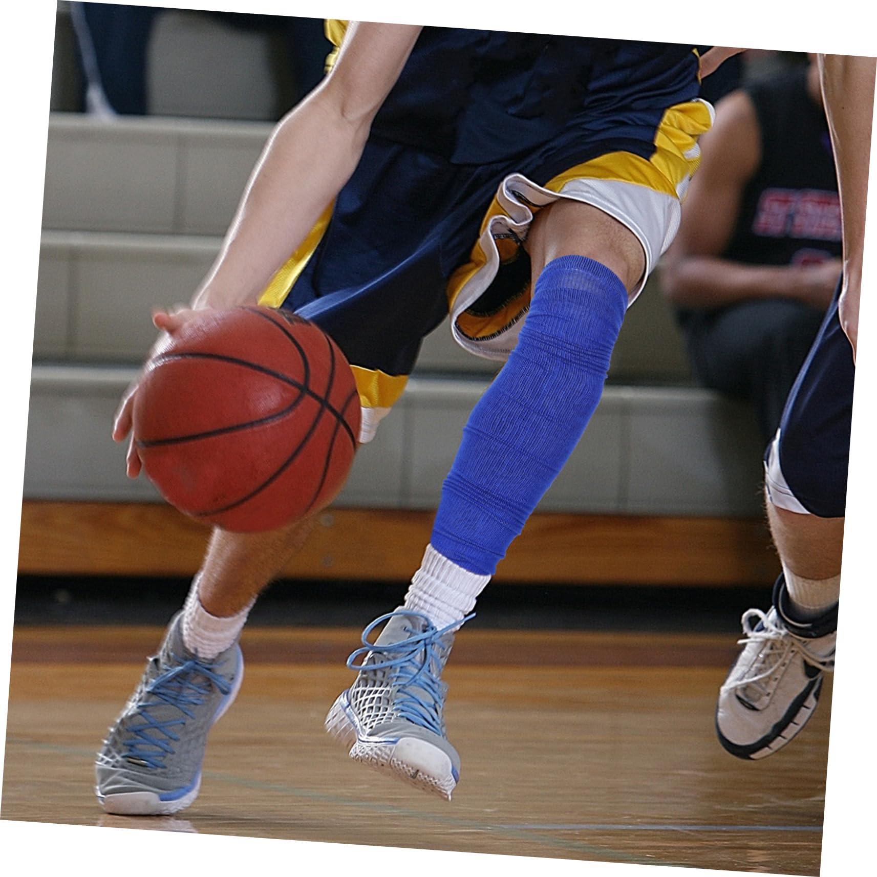 Toyvian 1 Pair Calf Compression Sleeves Elastic Football for Youth Shin Guards for Soccer Running Breathable Secure Fit Muscle Support for Sports Performance