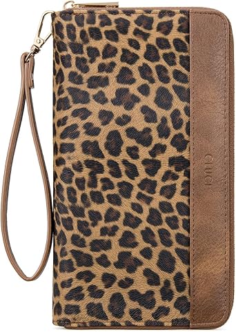 CLUCI Women Wallet Large PU Leather Wristlet Purse for Women RFID Blocking Zip Around Card Holder Ladies Travel Clutch | RFID