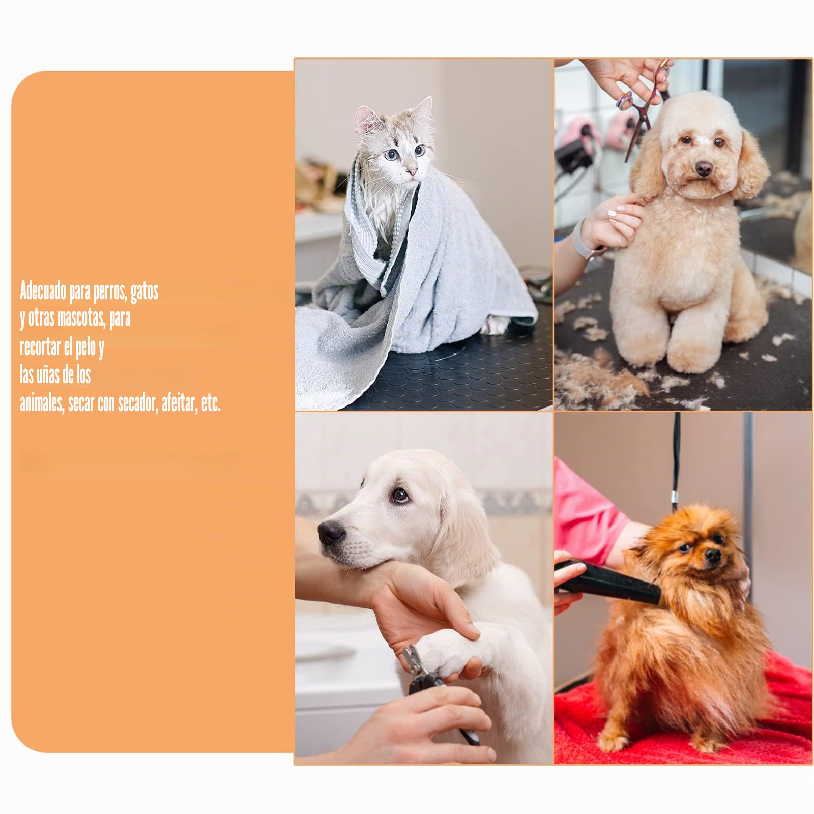 LARS360 Mesa de cuidado para perros, mesa de peluquería para perros, mesa de baño para perros, mesa de baño para perros, caniche, altura ajustable, antideslizante, soporta hasta 100 kg (grande)
