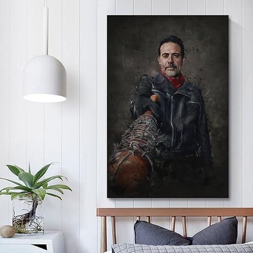 Miniatura 5 de DEVINK Negan Walking Dead - Póster decorativo para pared, póster de pared e impresión artística moderna para dormitorio familiar, 16 x 24 pulgadas