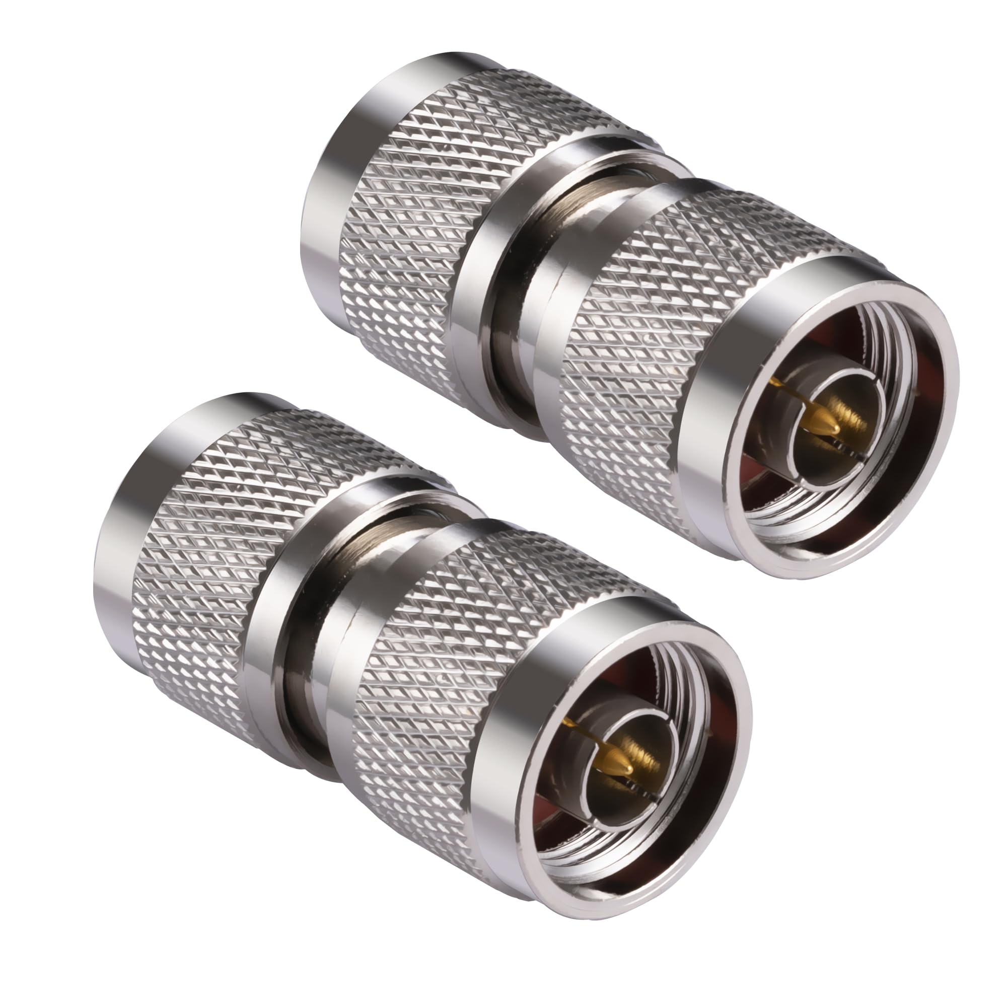 Vecys 2PCS N Connector Adapter N Type Male to N Type Male Coax Cable Adapter 50 Ohm for CB Radio Antenna