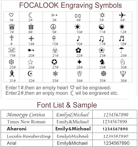 Miniatura 8 de FOCALOOK Collares con dije de letra hexagonal chapada en oro amarillo y platino, 18 pulgadas