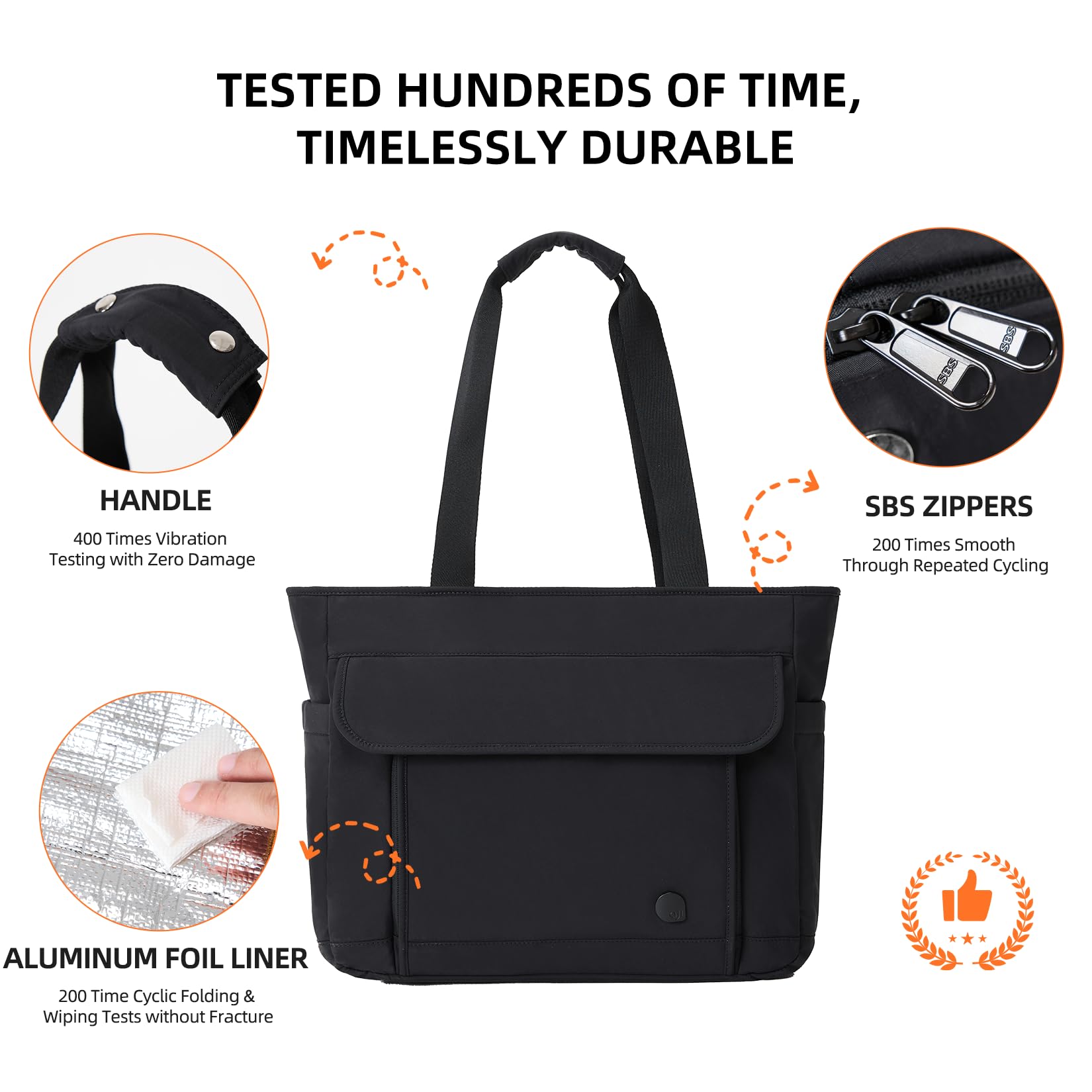 aji Borsa da lavoro da donna, con scomparto refrigerante, borsa per computer portatile da 17 pollici, borsa per il pranzo, borsa per la scuola, da donna, con scomparto isolato, per lavoro, università