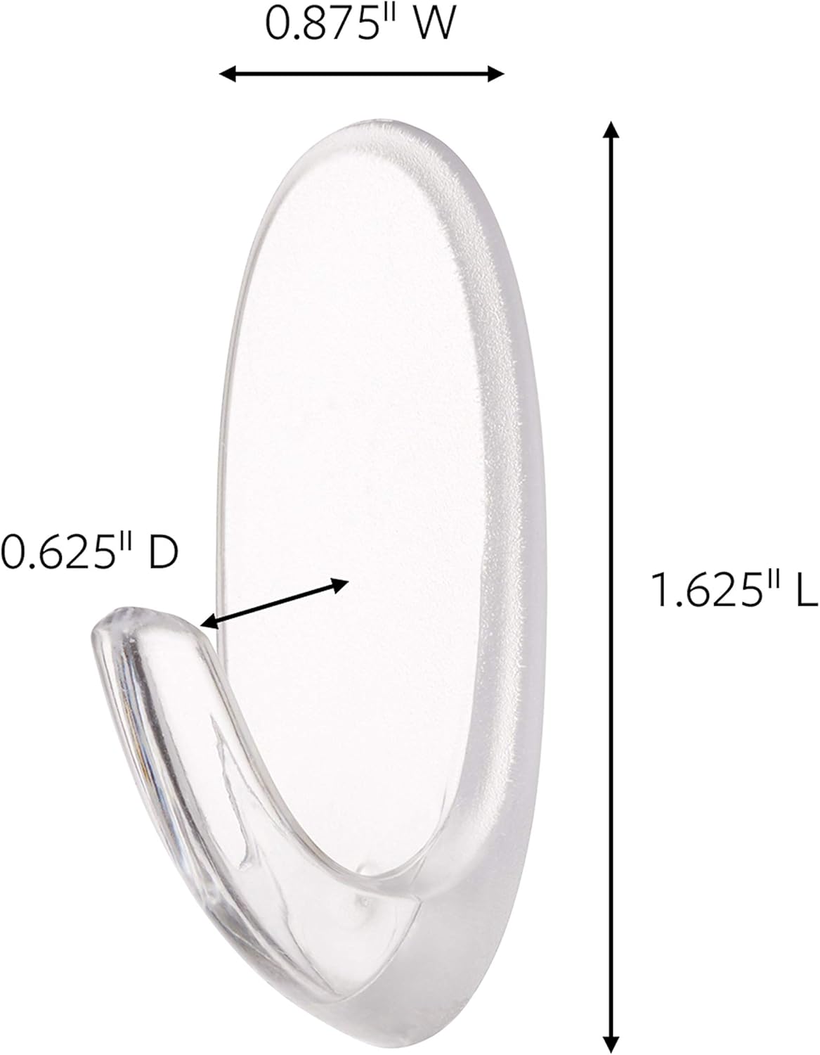 Command Clear Medium Hooks, 6-Hooks/Pack, 2-Packs, Organize Damage-Free