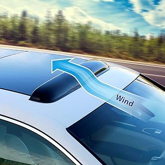 Goodyear Shatterproof Sunroof Wind Deflector 42.5", Tinted Sun and Moonroof Visor for Deflecting Noise, Rain, and Windy Weather, Car Accessories, Sun Shade Light Tint - GY004902