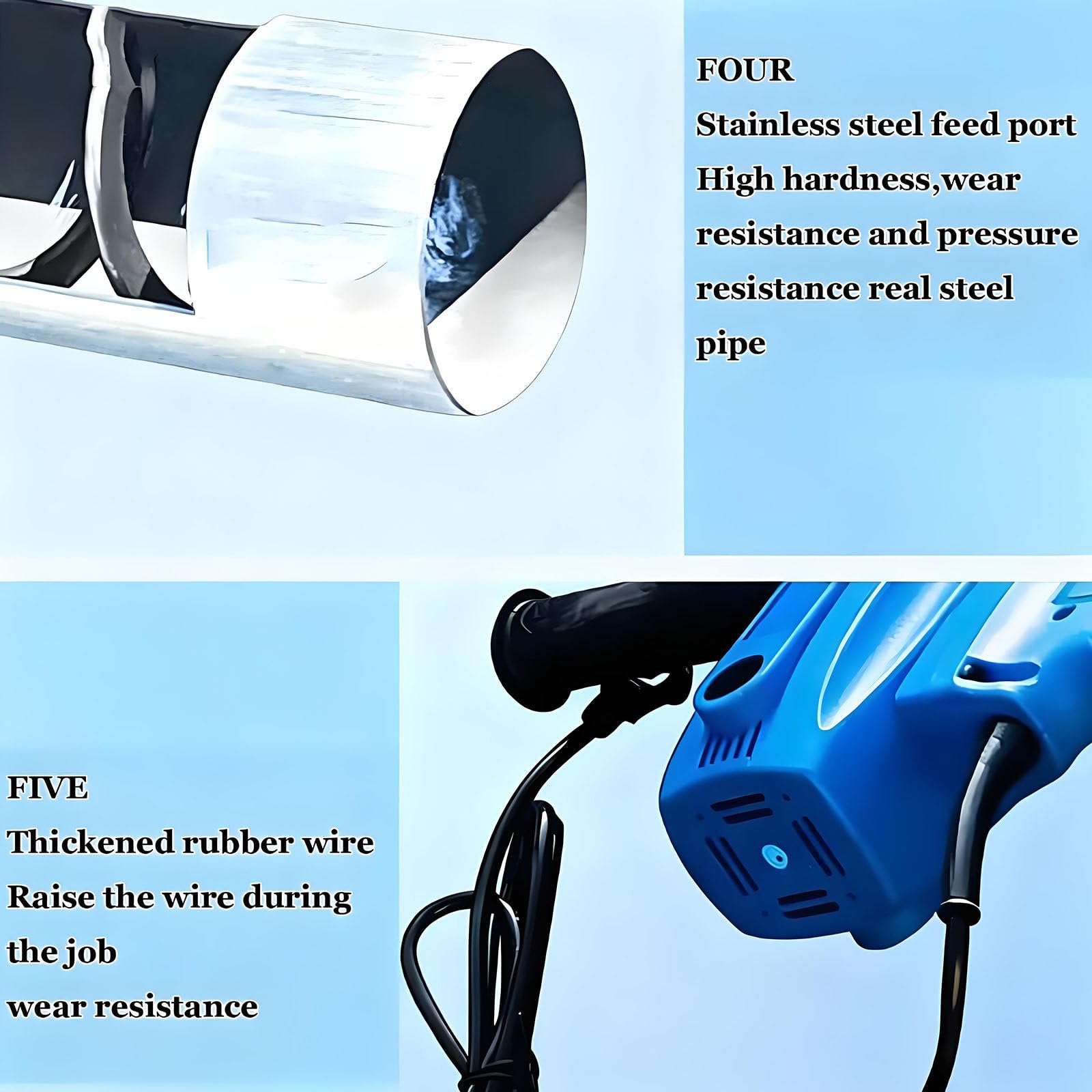 Aspirateur de Grains - Petit convoyeur à vis Domestique pour granulés, Poudre, Ciment et Sable - Système d'alimentation Efficace pour la Ferme et la Maison, idéal pour Le Transport 2ｍ
