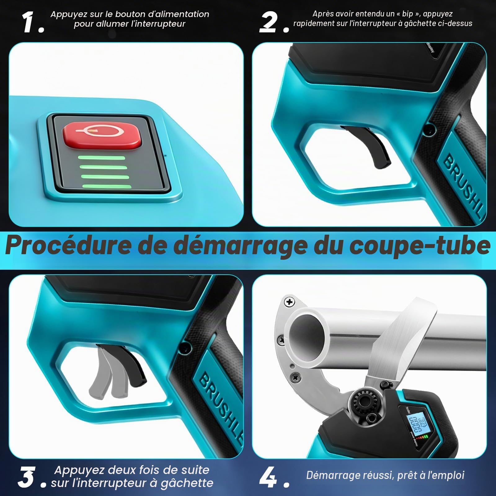 Coupe-Tube Électrique Sans Fil Compatible avec Makita 18V, Coupe-Tuyau Cisaille au Lithium avec Moteur Brushless pour PVC, PPR, PE, PEX Plastique, Outil de Coupe pour Plomberie (Sans Batterie)