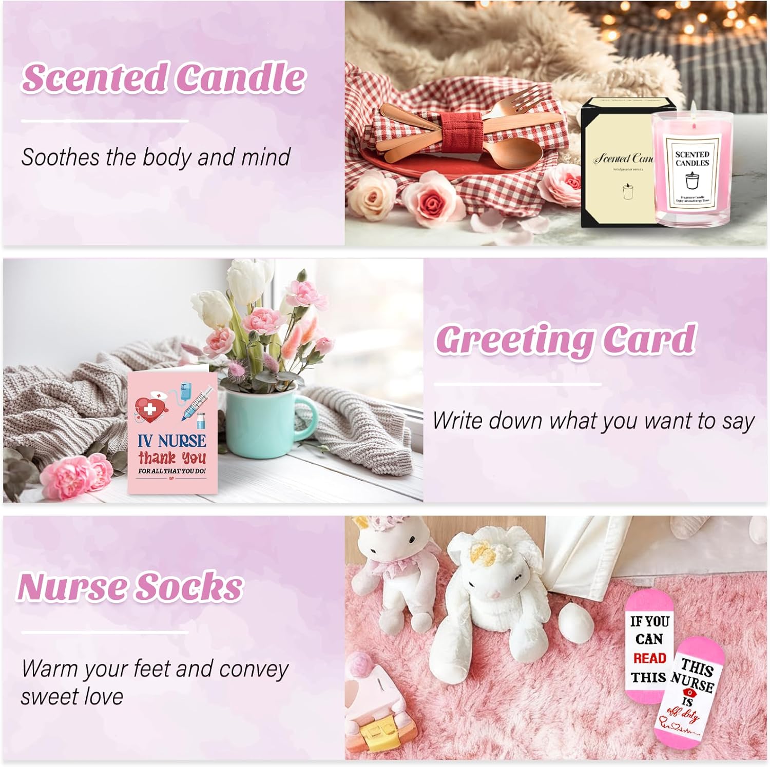 Nurse Gifts for Women, Nurse Practitioner Gifts for Women, Nursing Student, Preceptor, Coworker, Nurses Week Gift with Badge Reel, Socks, Thank You Gift for Retirement, Nurses Day, Graduation - Image 3