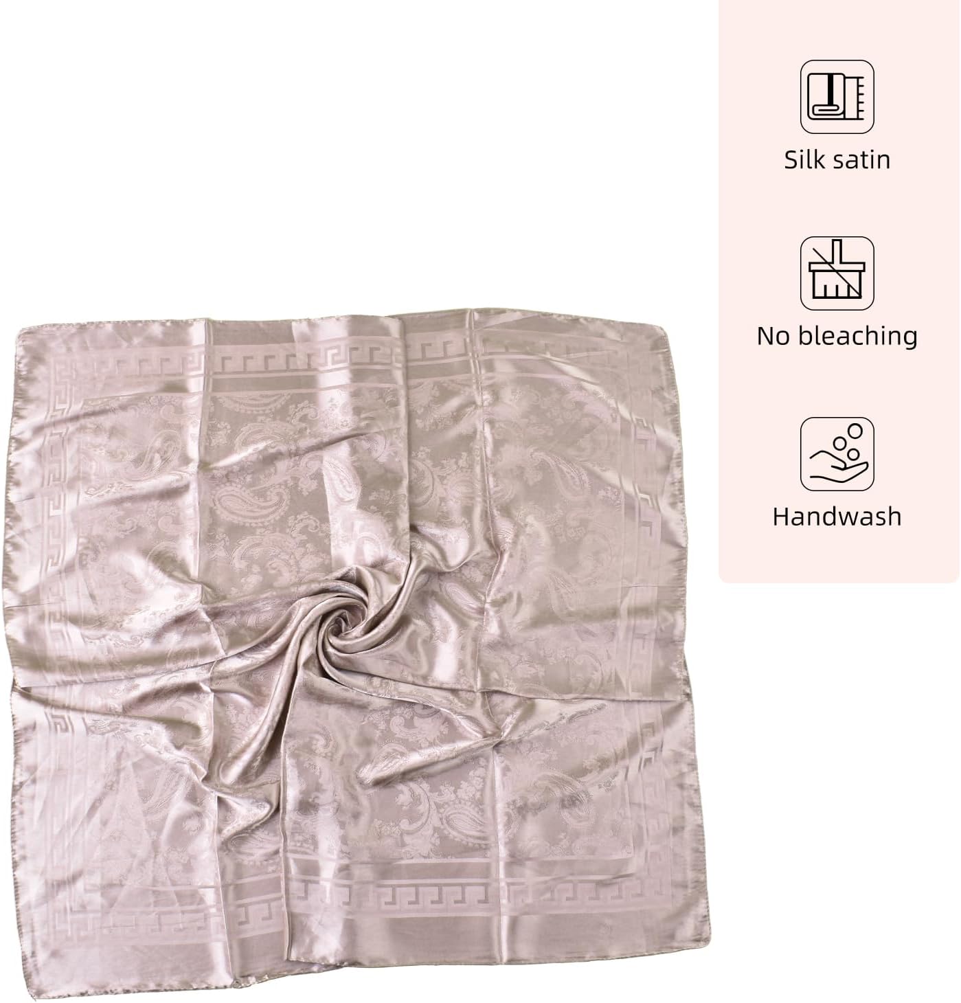 EIysee 35x35 Inch Head Scarf for Women Silk Like Neck Scarf Hair Sleeping Wraps Satin Silk Scarfs for Women - Image 2