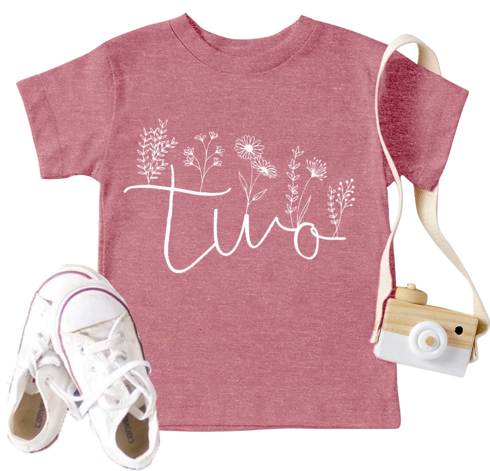 CAZYCHILD 2nd Birthday Shirt Toddler Boys Girls 2 Year Old Kids Outfit Second Two T-Shirt Gift Tops Tee