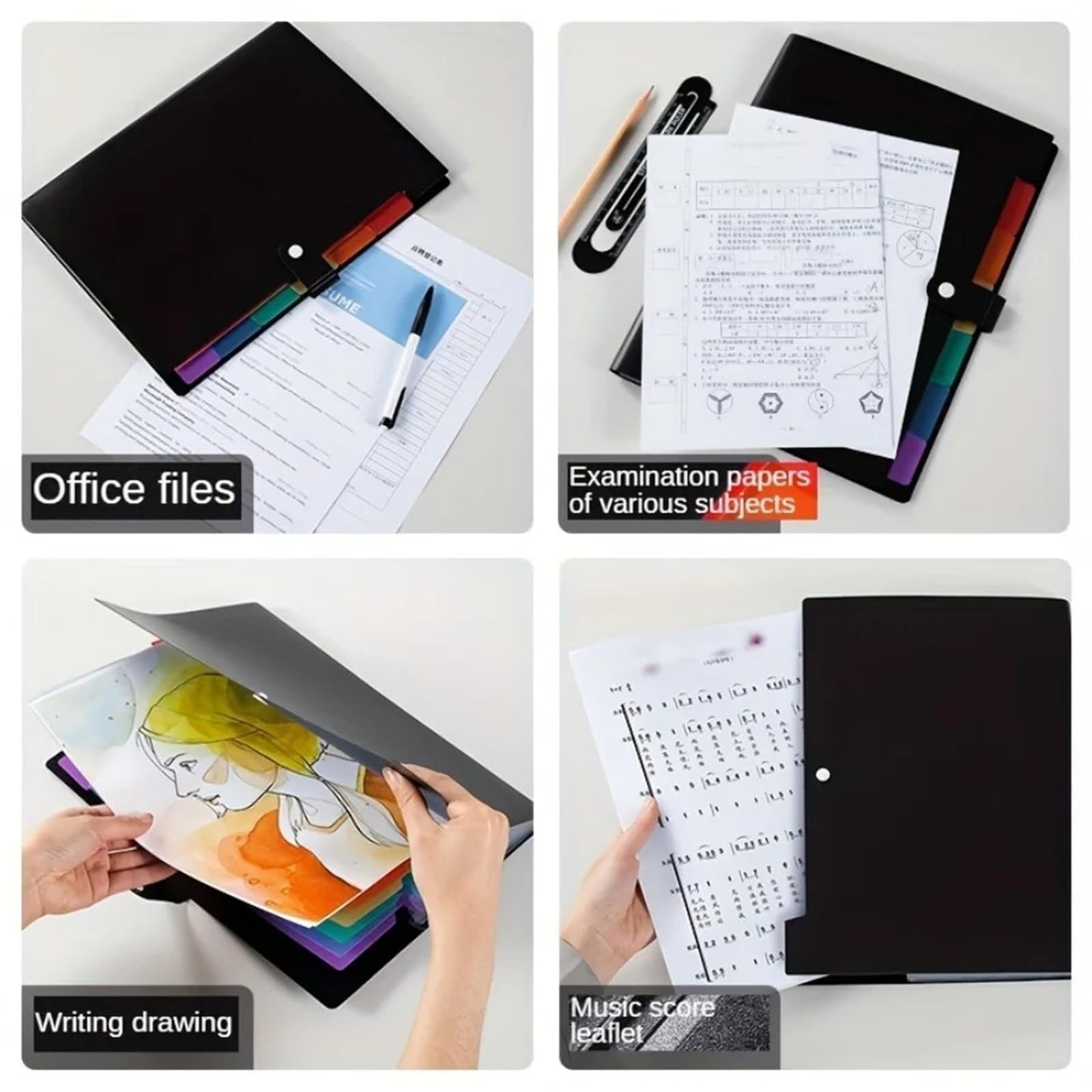 Carpeta Clasificadora Organizador de bolsas archivos acordeón