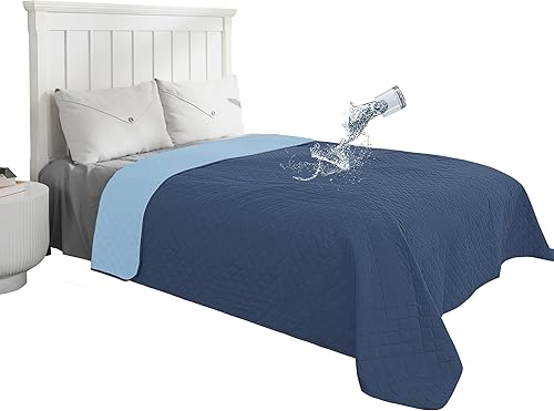 Easy-Going Funda de cama 100% impermeable para perro, reversible, a prueba de fugas, lavable, protector de muebles para mascotas, niños, perros y