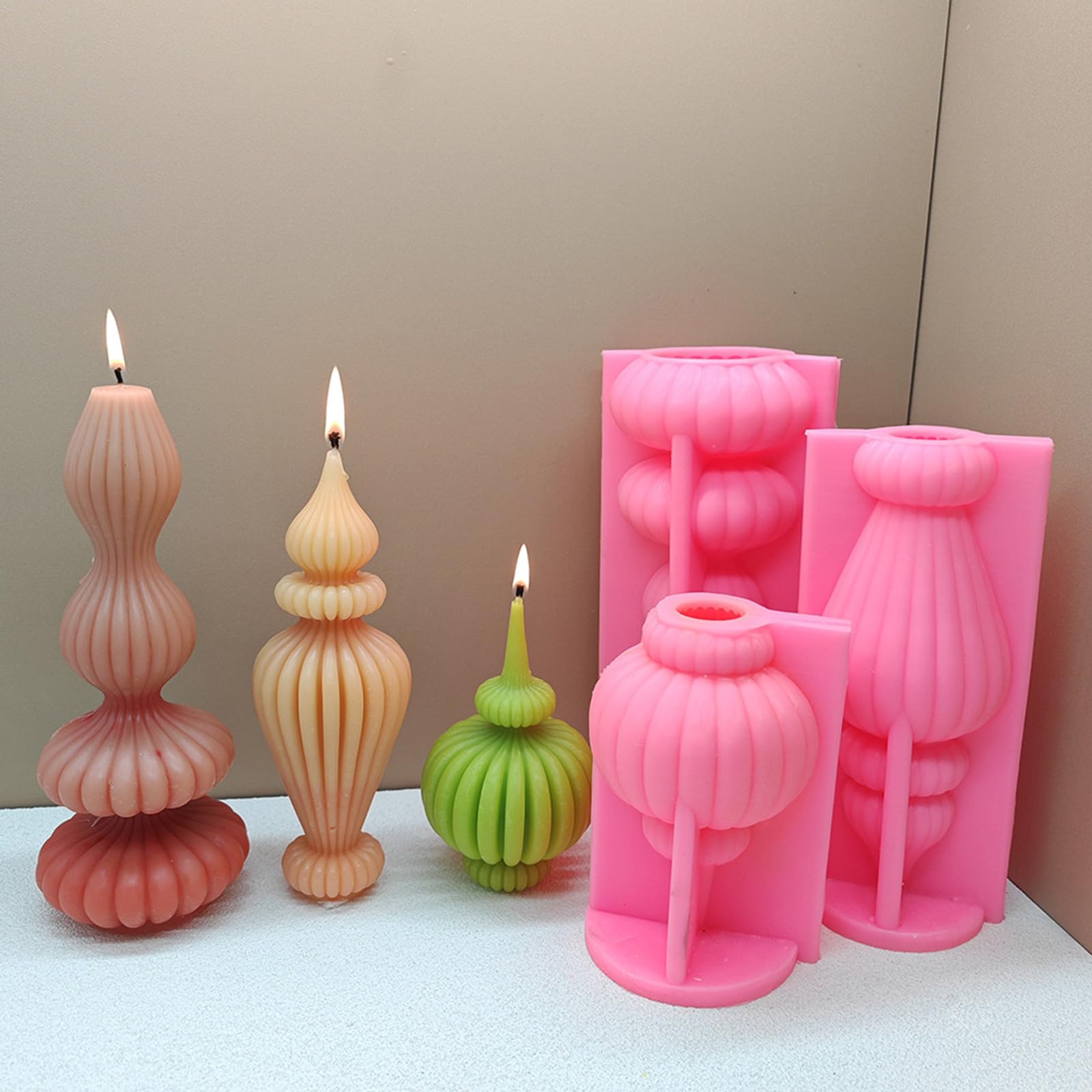 Moldes de vela de silicona torre para proyectos de resina epoxi, fabricación de velas, jabón, adornos de mesa, decoraciones de yeso, fabricación decorativa