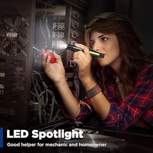 Miniatura 3 de WORKPRO Linterna de Pluma Recargable, Linterna UV de 365 nm con Luz Negra, Linterna LED de 450 Lúmenes Mini de Bolsillo, para Inspección, Trabajo,