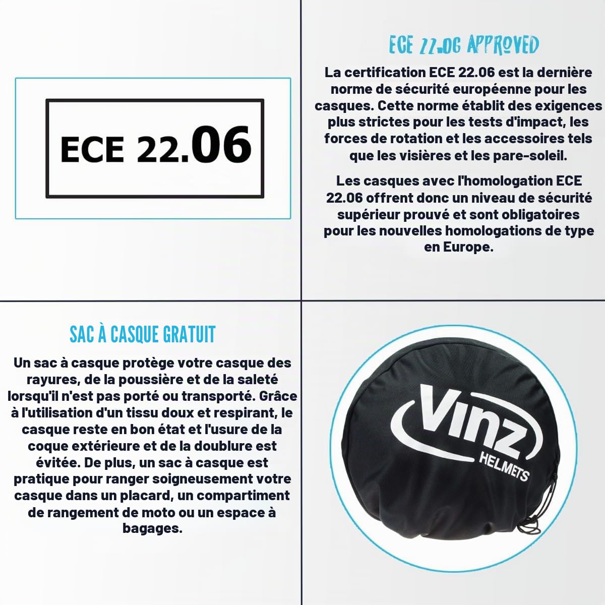 VINZ Magic Casque de Moto pour Enfant | Casque Jet en Tailles YS–YXL | Casque Enfant pour Moto, Scooter et cyclomoteur | Certifié ECE 22.06