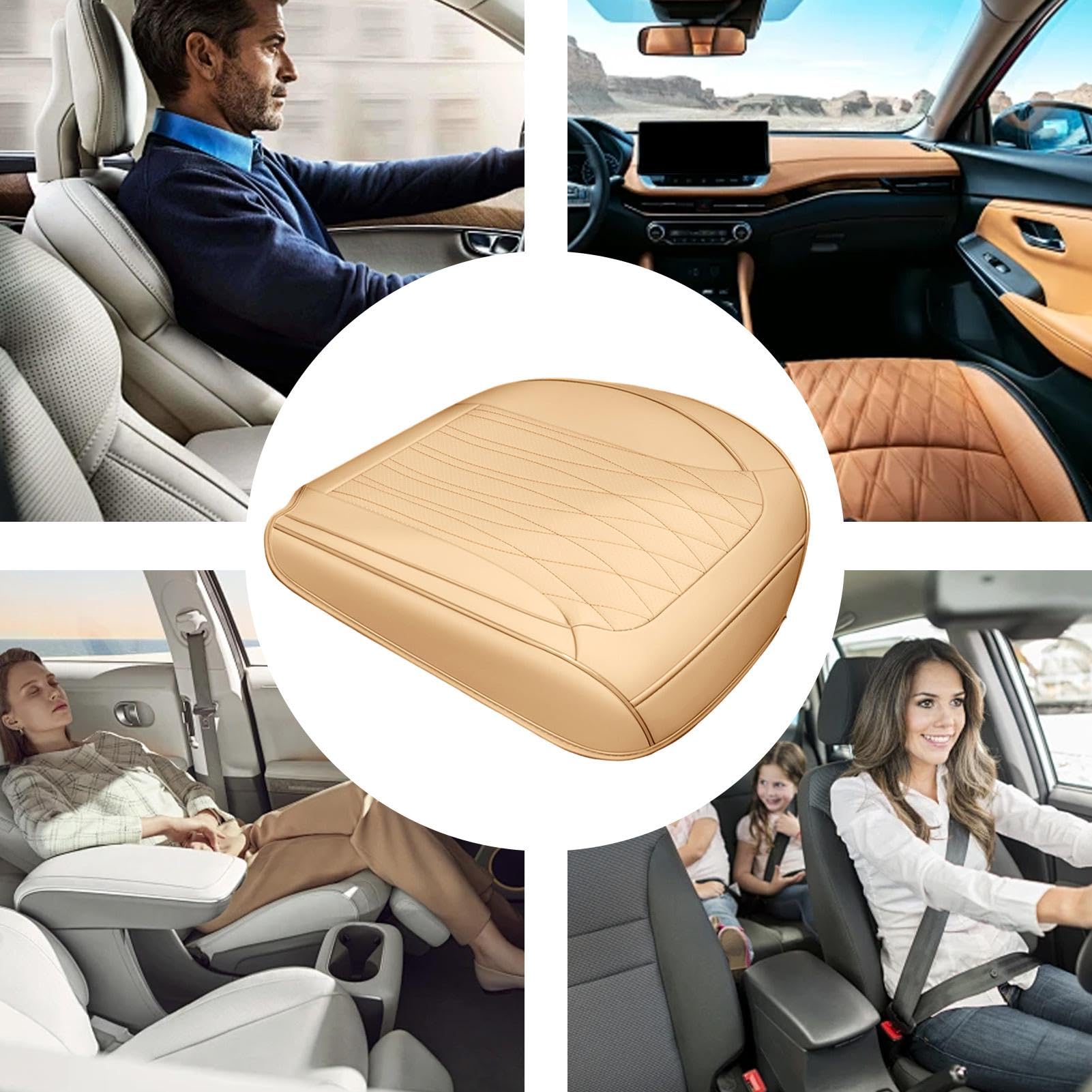 Vrachtwagenzitkussen - zitkussen van kunstleer, antislip stoelkussen voor autostoel, ademend autostoelkussen, comfortabel voor vrachtwagenstoelen