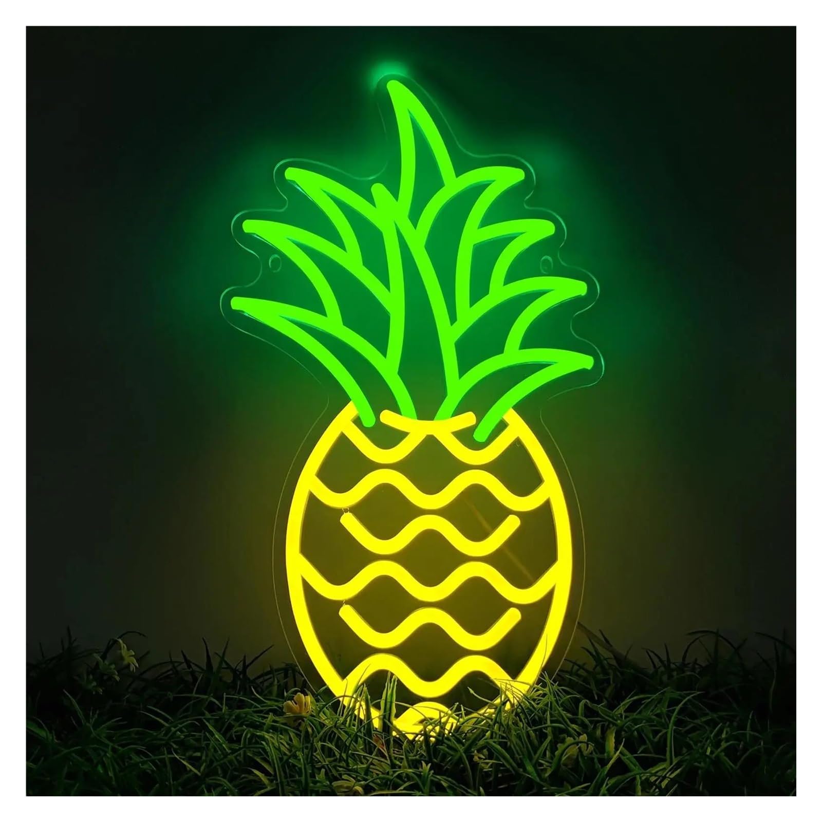 LEMST Sign Lamp Pineapple Neon, USB Powered with Dimming for Restaurants, Bars and Parties 22x40cm
