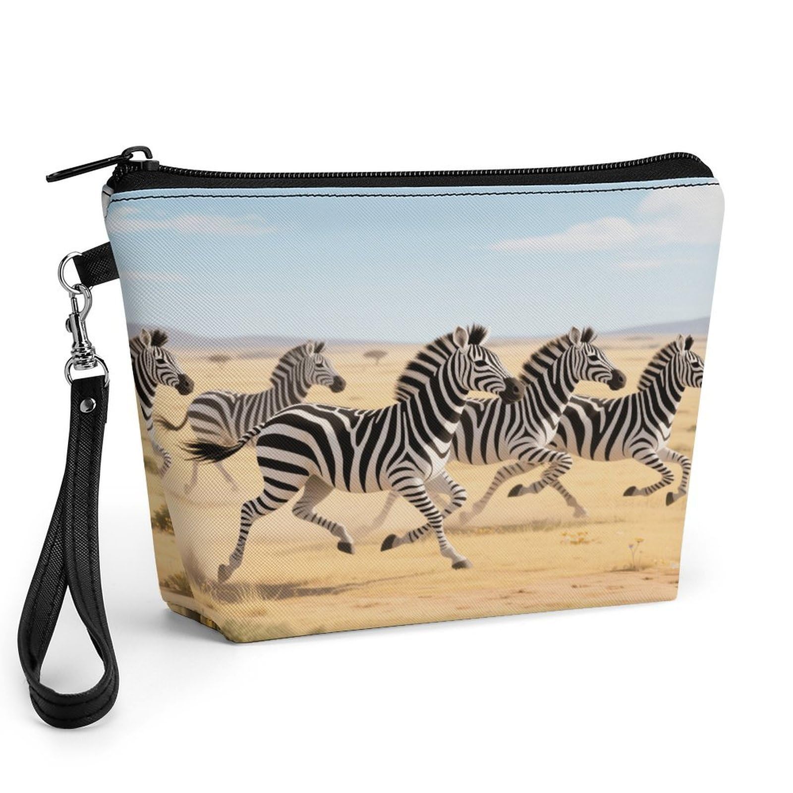 Bolsa de cosméticos para viajar con asa cómoda y cremallera suave 8