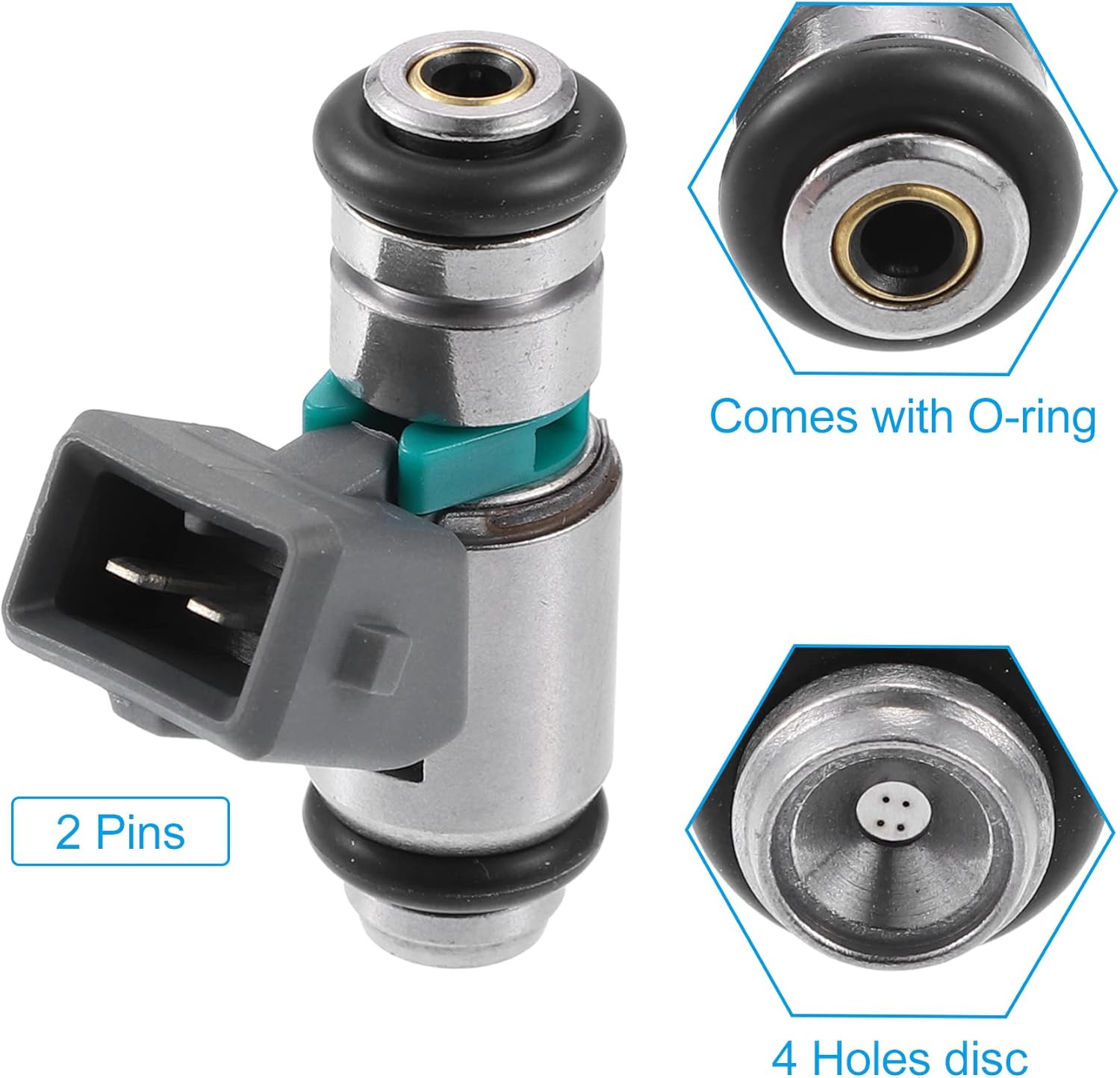 X AUTOHAUX 4 Pcs IWP143 8200128959 8200242376 Fuel Injector for RENAULT Megane I Hatchback 1.4 16V 1999-2003 1.6 16V 1999-2002
