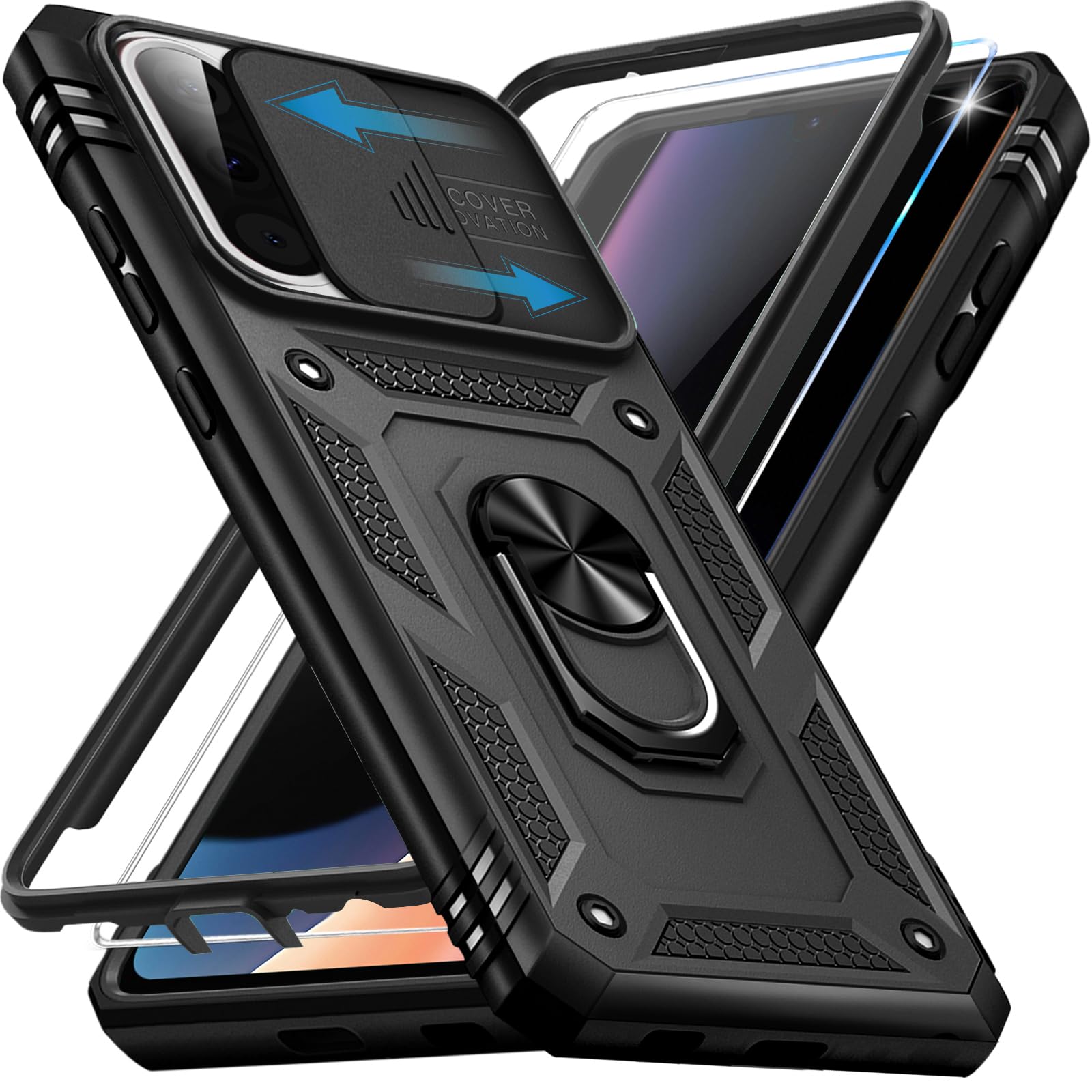 Giyer für Samsung Galaxy A51/A52/A53/A54/A55/A56/A57/A13/A17/A33/A34/A35/A36/A37 Hülle mit Schutzfolie