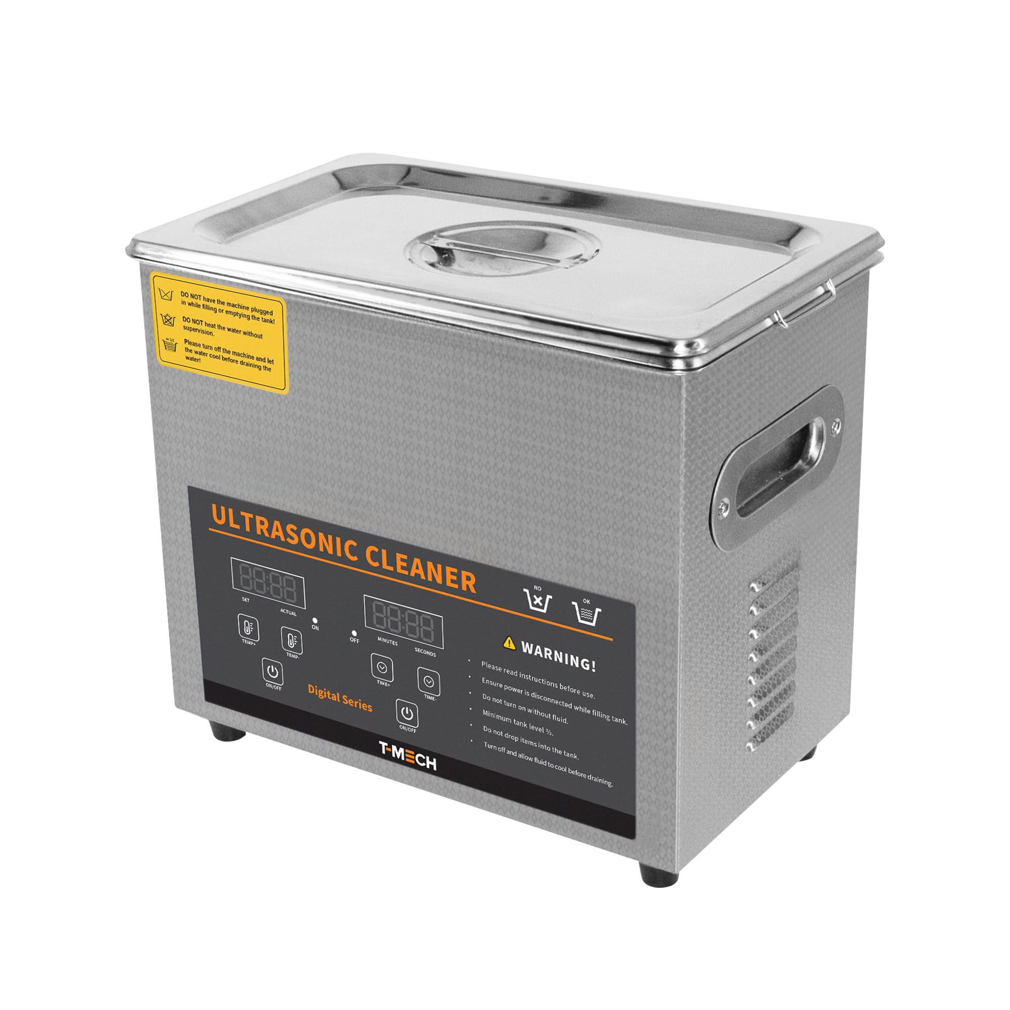 Limpiador Ultrasónico Profesional 3L Acero Inox 120W Máquina Ultrasónica Ultrasonidos Limpieza Joyería Piezas Metálicas con Temporizador Digital Temperatura Ajustable Cesta de Malla de Alambre GRATIS