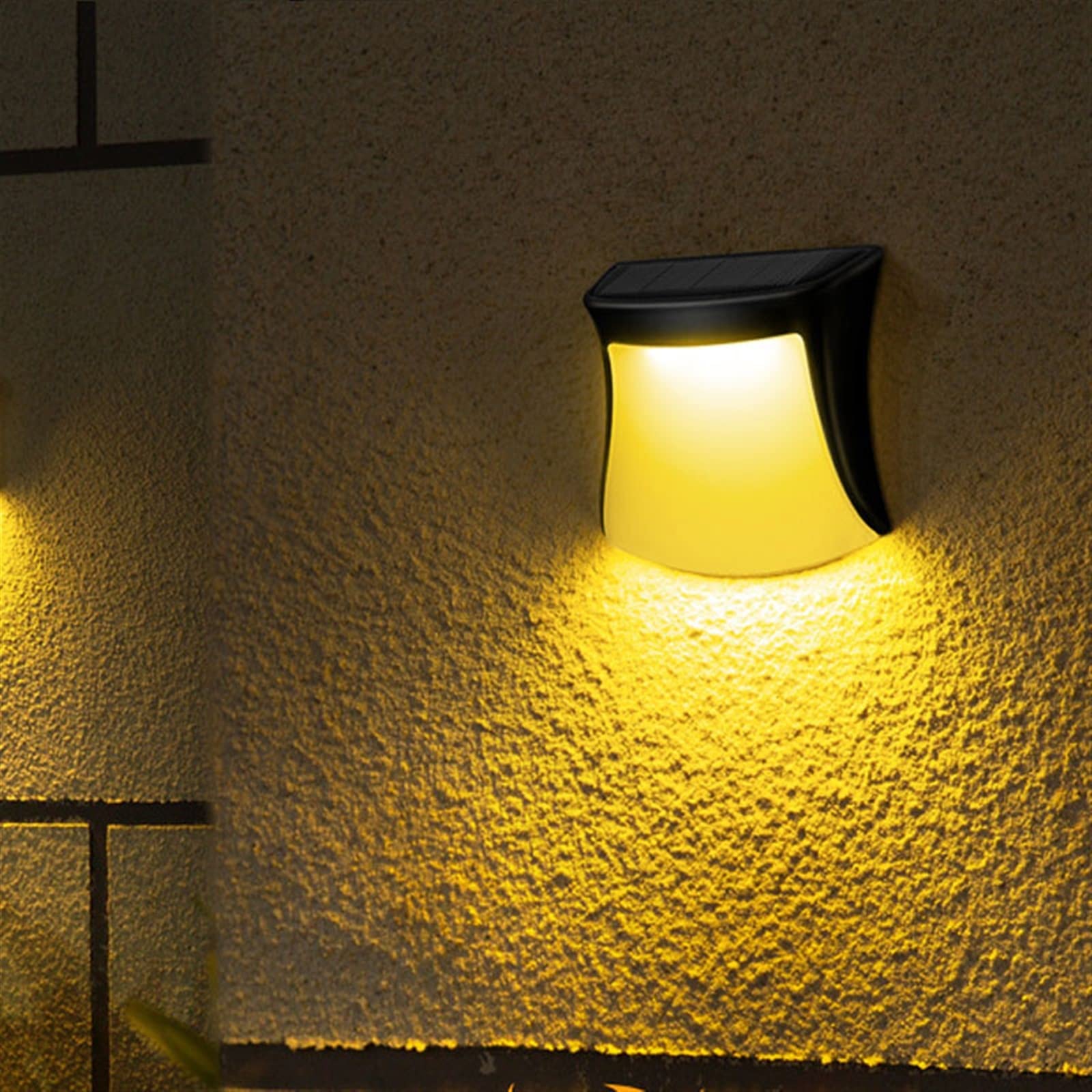 Zewnętrzne Kinkiety Solarne Wodoodporna Lampa Krajobrazowa Do Garażu Na Ganku Ogrodowym Dekoracyjna ścieżka Trawnika Na Zewnątrz Oświetlenie Dziedzińca Zewnętrzne Lampy Słoneczne Warm Light