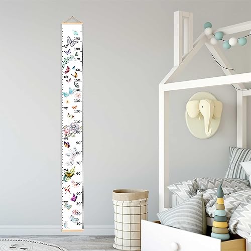 Miniatura 8 de Tabla de crecimiento para bebés, tabla de pared de altura para niños, marco de madera, regla colgante para la decoración de la habitación de los
