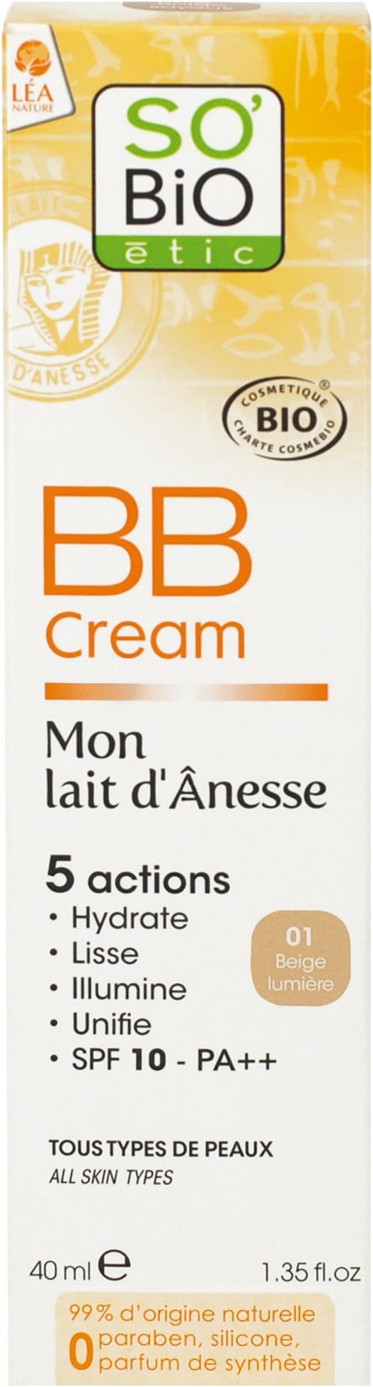 So'Bio Étic Mon Lait d'Ânesse BB Cream 40 ml Set of 2 01 Beige Lumière